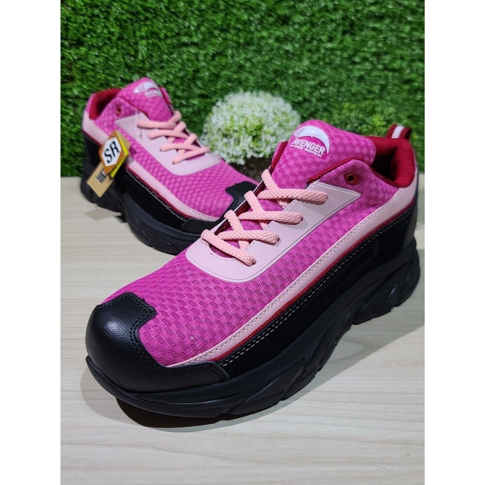 Avenger Electra CT Work Boots - Pink/Black 9.5 New